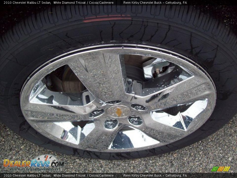 2010 Chevrolet Malibu LT Sedan White Diamond Tricoat / Cocoa/Cashmere Photo #12