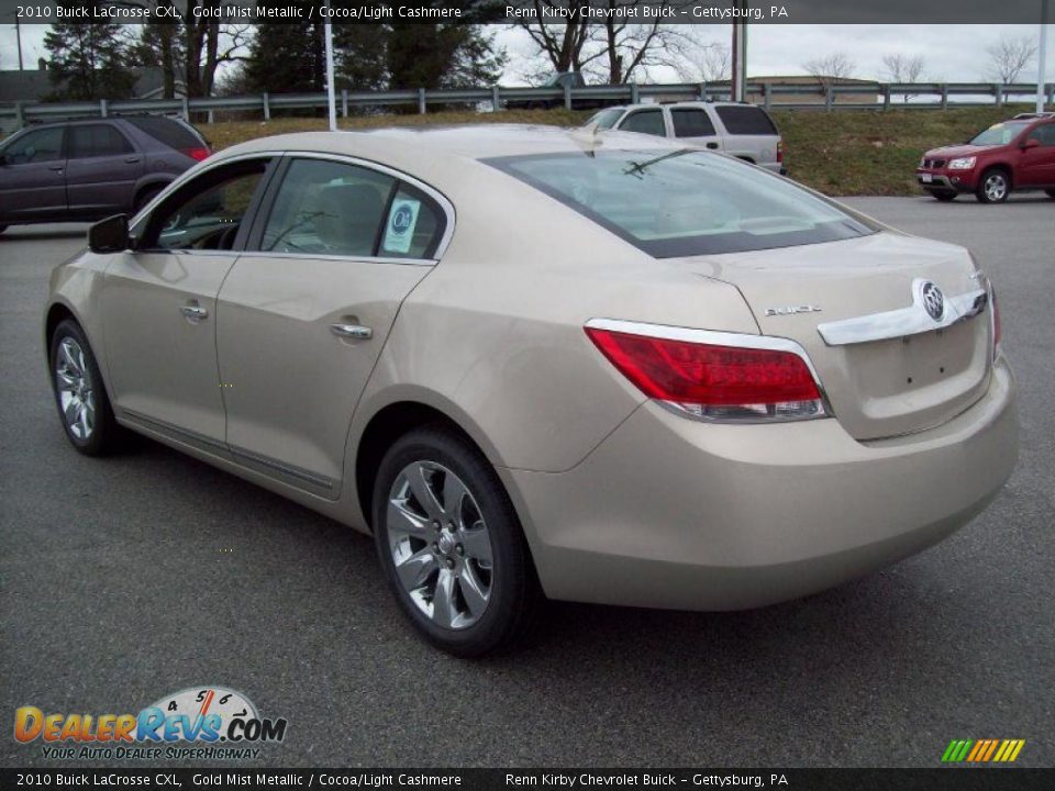 2010 Buick LaCrosse CXL Gold Mist Metallic / Cocoa/Light Cashmere Photo #4