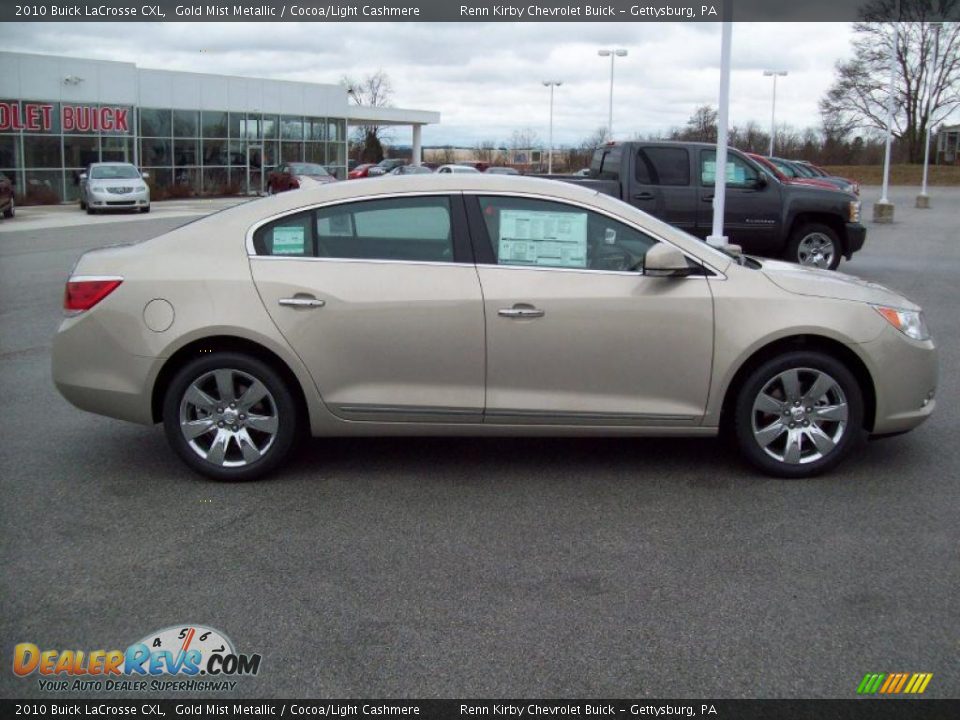 2010 Buick LaCrosse CXL Gold Mist Metallic / Cocoa/Light Cashmere Photo #5