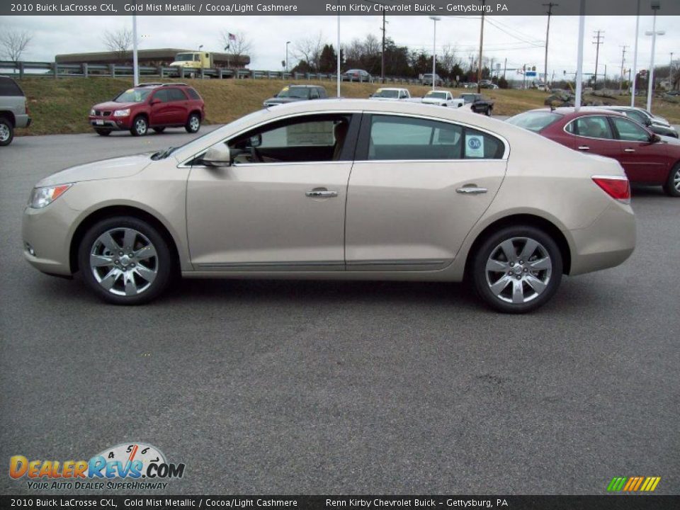 2010 Buick LaCrosse CXL Gold Mist Metallic / Cocoa/Light Cashmere Photo #6