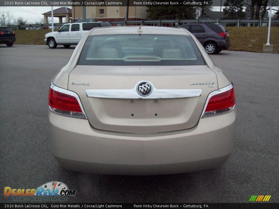 2010 Buick LaCrosse CXL Gold Mist Metallic / Cocoa/Light Cashmere Photo #7