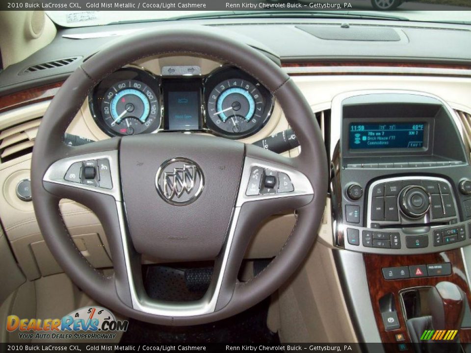 2010 Buick LaCrosse CXL Gold Mist Metallic / Cocoa/Light Cashmere Photo #19