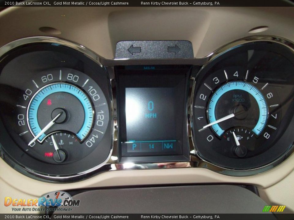 2010 Buick LaCrosse CXL Gold Mist Metallic / Cocoa/Light Cashmere Photo #20