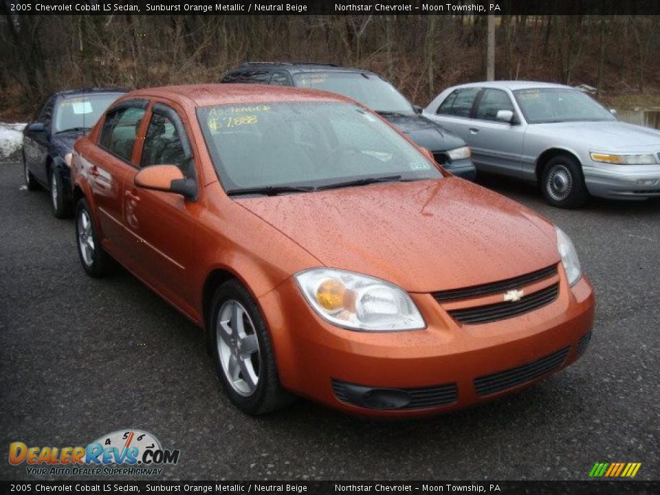 2005 Chevrolet Cobalt LS Sedan Sunburst Orange Metallic / Neutral Beige Photo #1