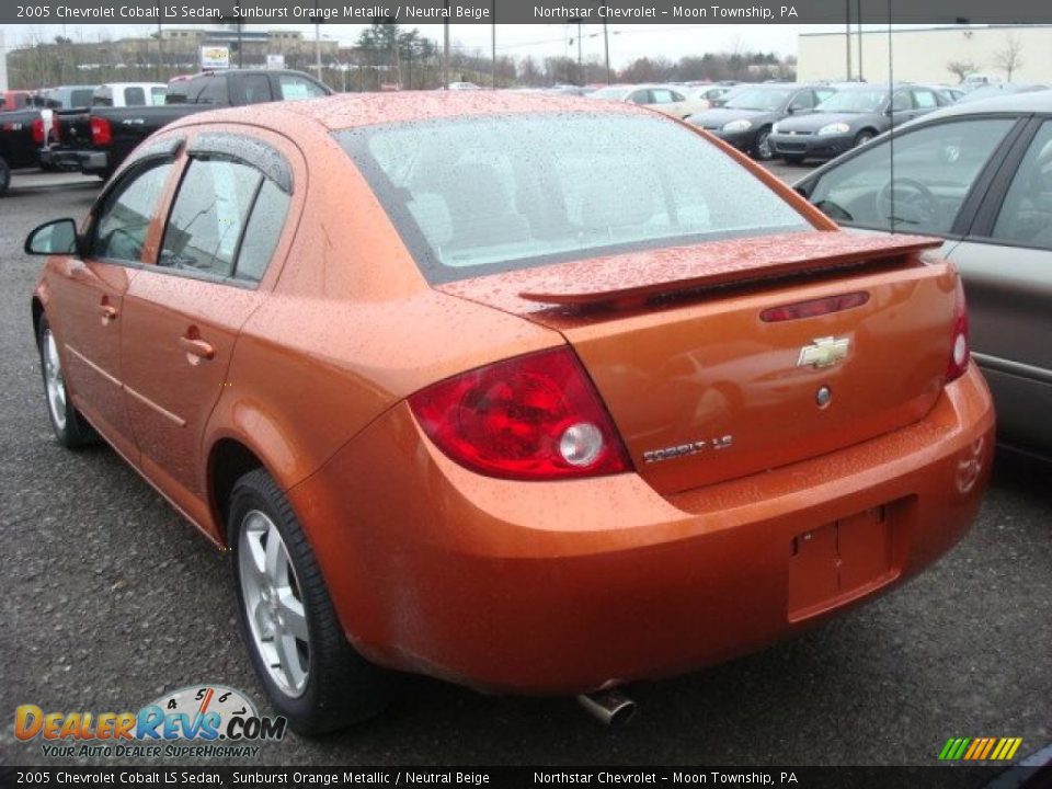 2005 Chevrolet Cobalt LS Sedan Sunburst Orange Metallic / Neutral Beige Photo #4