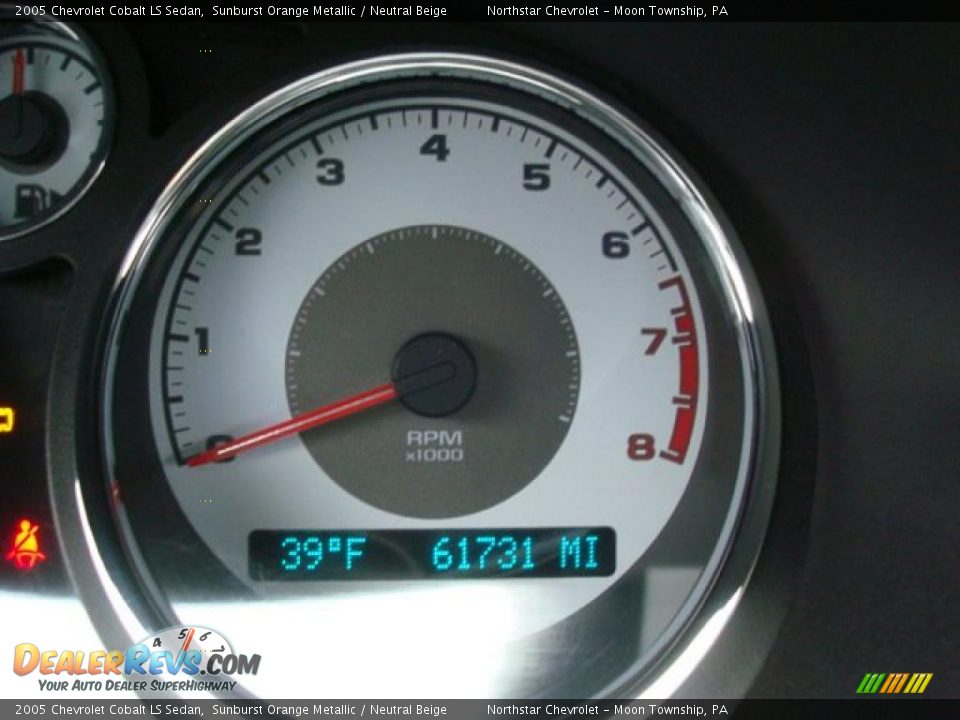 2005 Chevrolet Cobalt LS Sedan Sunburst Orange Metallic / Neutral Beige Photo #15