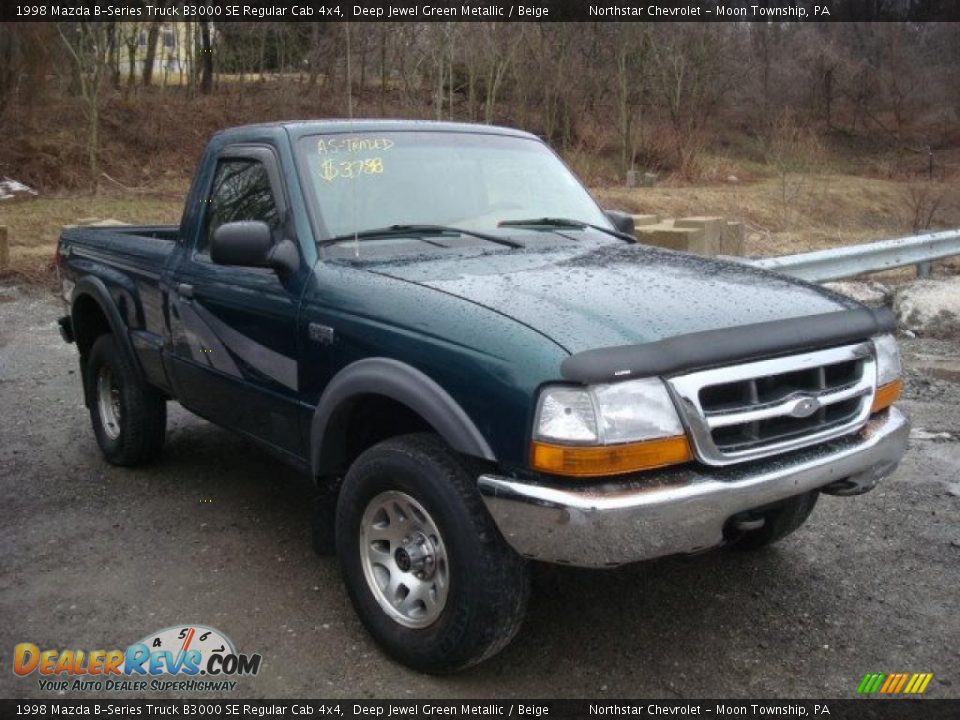 1998 Mazda B-Series Truck B3000 SE Regular Cab 4x4 Deep Jewel Green Metallic / Beige Photo #1
