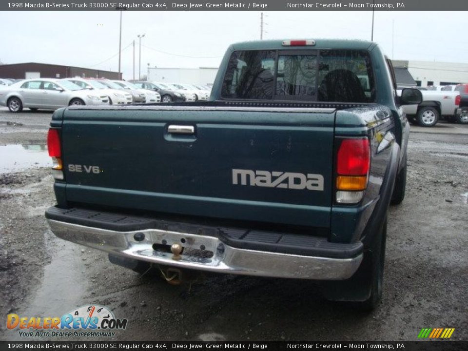 1998 Mazda B-Series Truck B3000 SE Regular Cab 4x4 Deep Jewel Green Metallic / Beige Photo #2