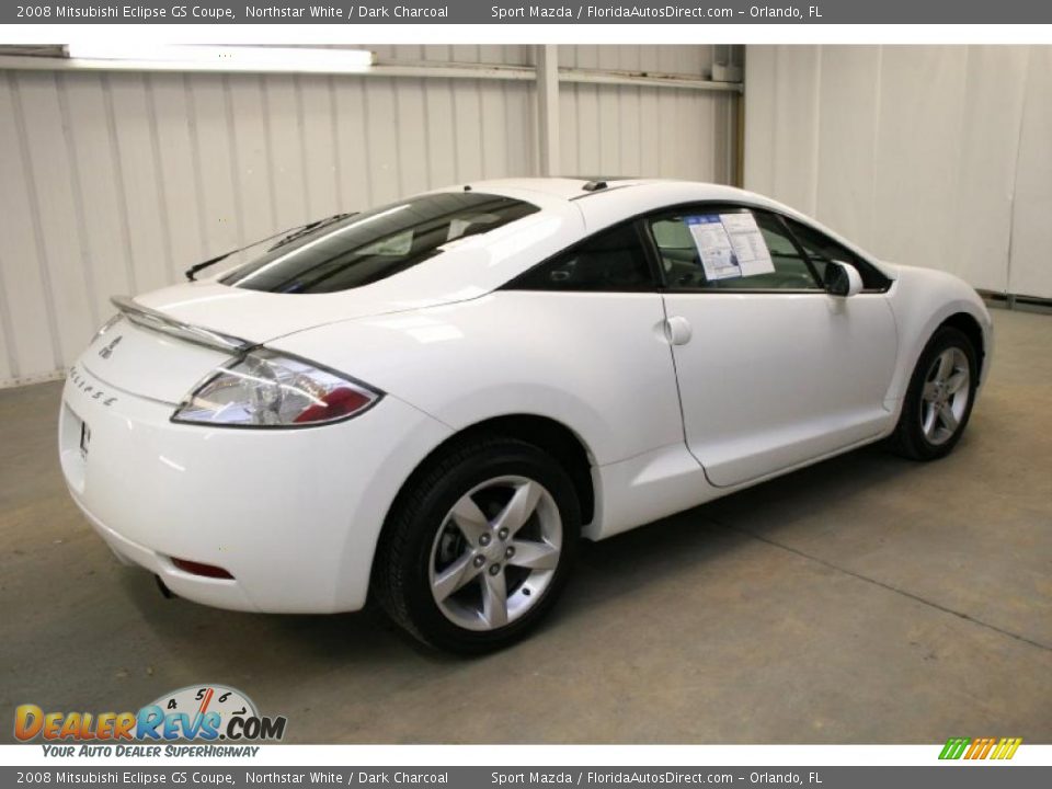 2008 Mitsubishi Eclipse GS Coupe Northstar White / Dark Charcoal Photo #5