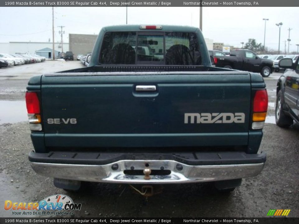 1998 Mazda B-Series Truck B3000 SE Regular Cab 4x4 Deep Jewel Green Metallic / Beige Photo #3