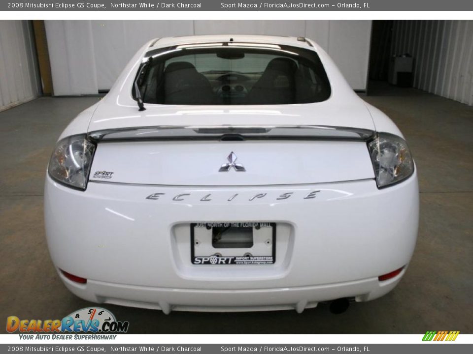 2008 Mitsubishi Eclipse GS Coupe Northstar White / Dark Charcoal Photo #6