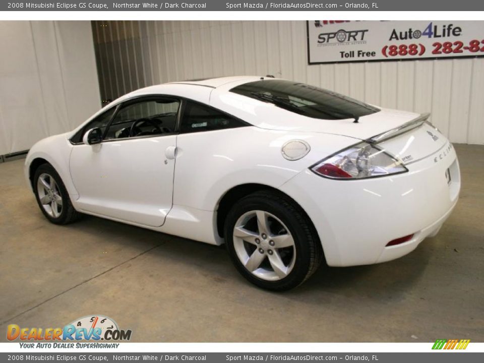 2008 Mitsubishi Eclipse GS Coupe Northstar White / Dark Charcoal Photo #7