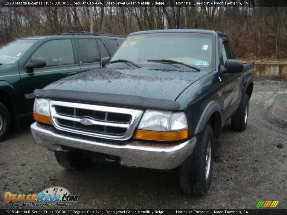 1998 Mazda B-Series Truck B3000 SE Regular Cab 4x4 Deep Jewel Green Metallic / Beige Photo #5