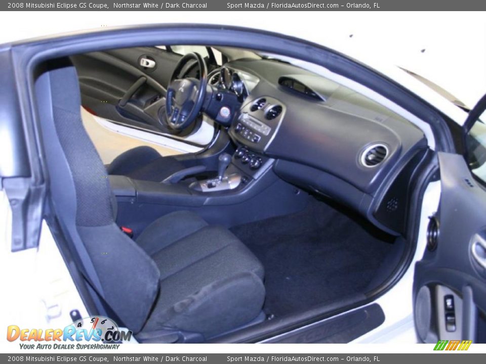 2008 Mitsubishi Eclipse GS Coupe Northstar White / Dark Charcoal Photo #9