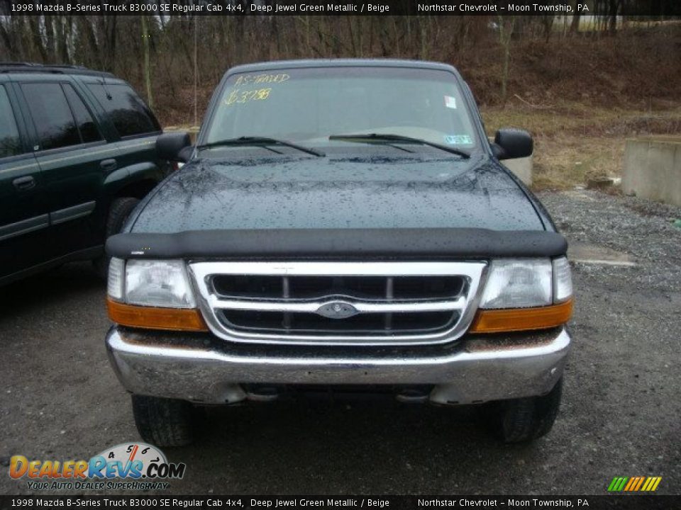 1998 Mazda B-Series Truck B3000 SE Regular Cab 4x4 Deep Jewel Green Metallic / Beige Photo #6