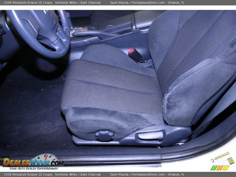 2008 Mitsubishi Eclipse GS Coupe Northstar White / Dark Charcoal Photo #14