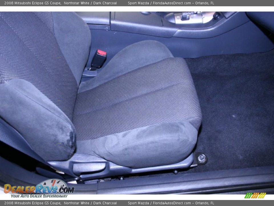 2008 Mitsubishi Eclipse GS Coupe Northstar White / Dark Charcoal Photo #15