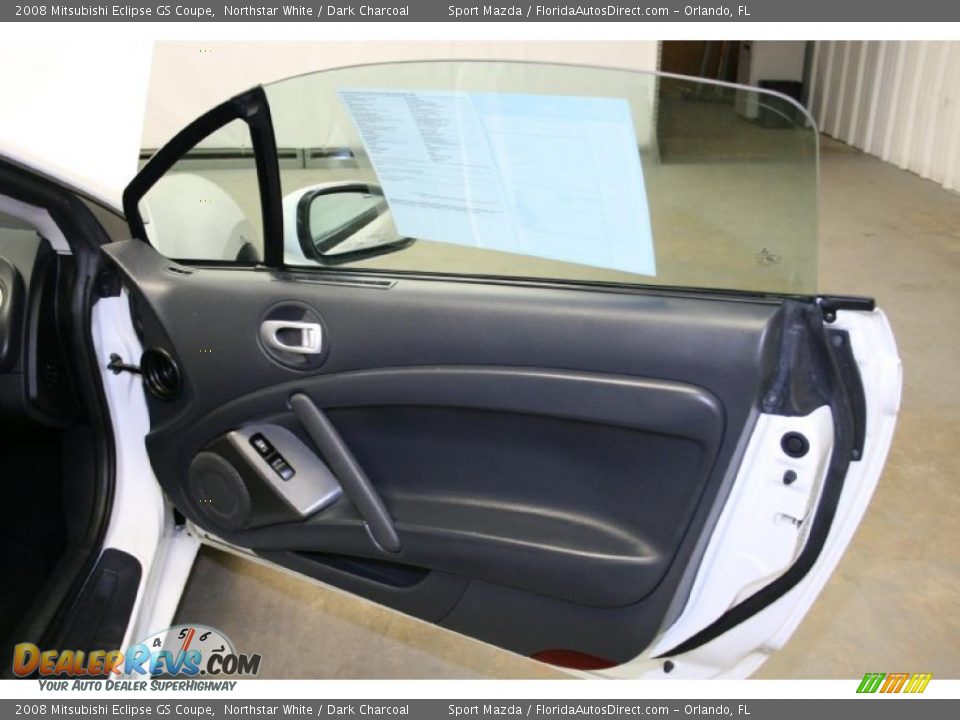 2008 Mitsubishi Eclipse GS Coupe Northstar White / Dark Charcoal Photo #16