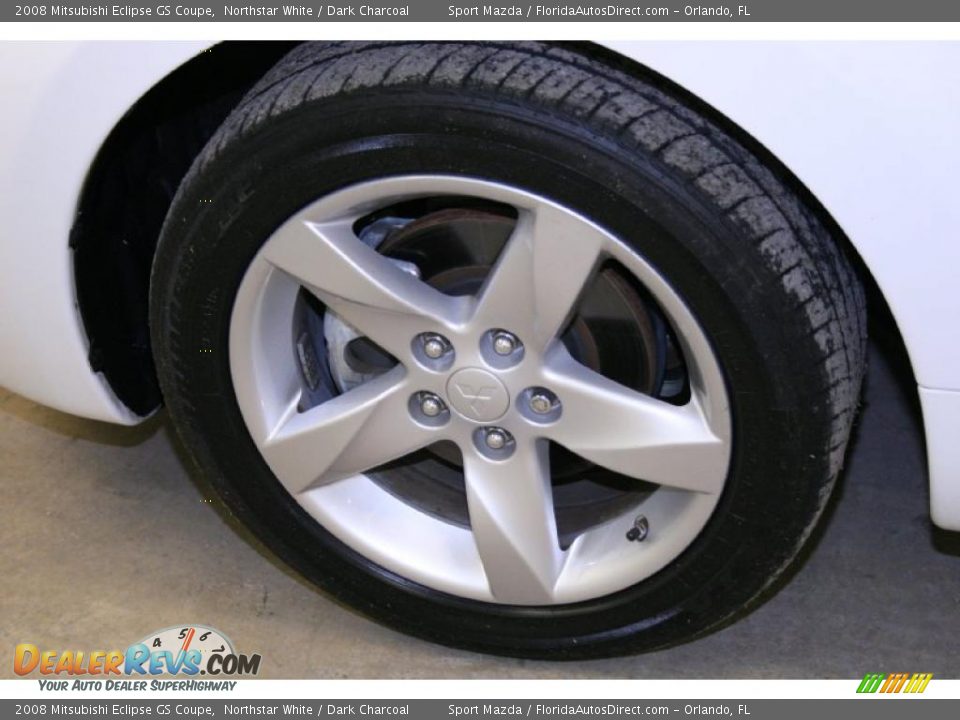 2008 Mitsubishi Eclipse GS Coupe Northstar White / Dark Charcoal Photo #20