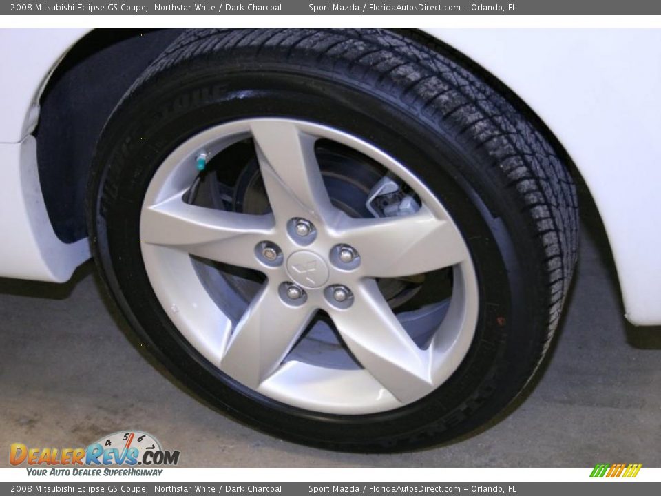 2008 Mitsubishi Eclipse GS Coupe Northstar White / Dark Charcoal Photo #21