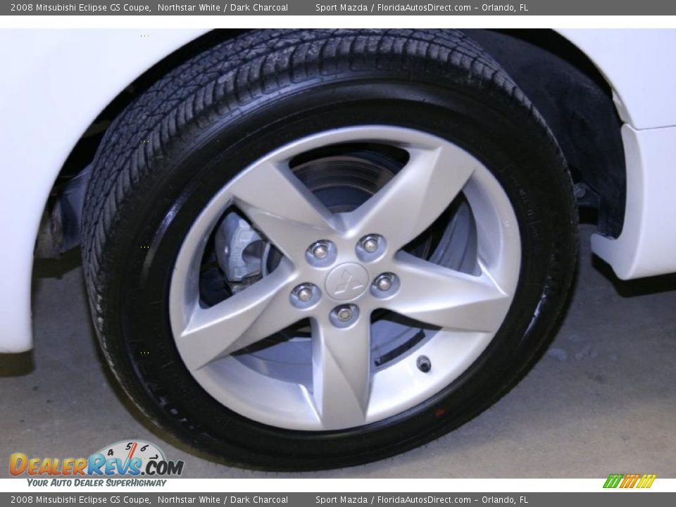 2008 Mitsubishi Eclipse GS Coupe Northstar White / Dark Charcoal Photo #22