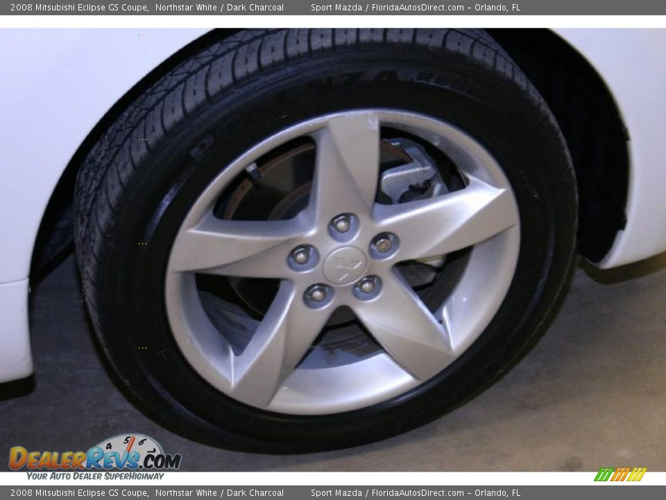2008 Mitsubishi Eclipse GS Coupe Northstar White / Dark Charcoal Photo #23