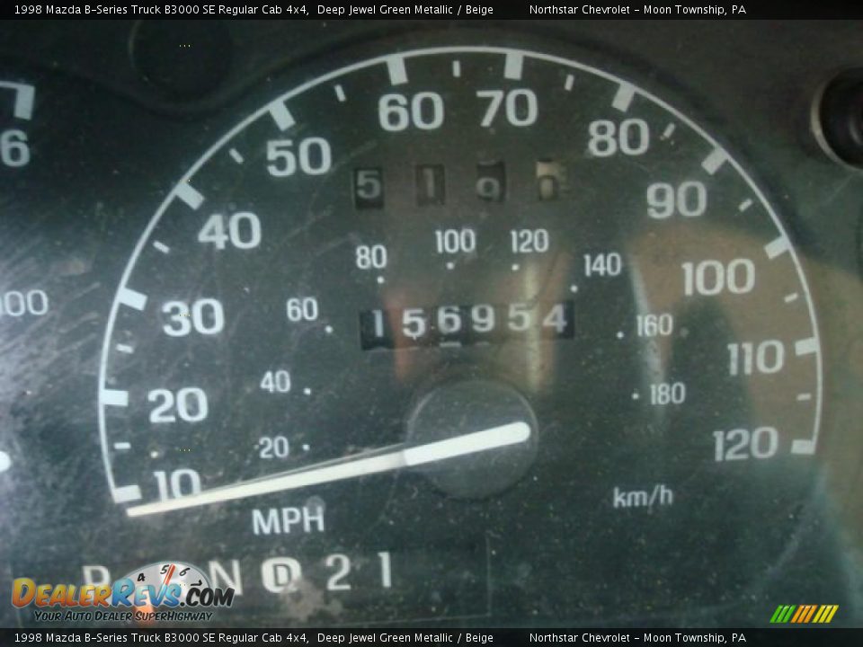 1998 Mazda B-Series Truck B3000 SE Regular Cab 4x4 Deep Jewel Green Metallic / Beige Photo #15
