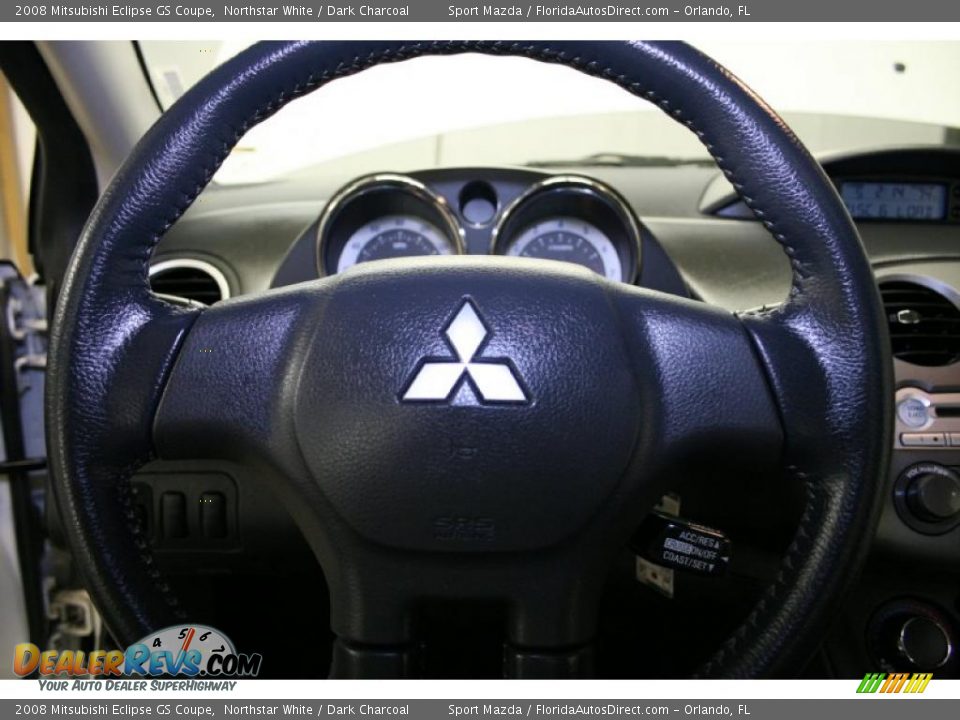 2008 Mitsubishi Eclipse GS Coupe Northstar White / Dark Charcoal Photo #27