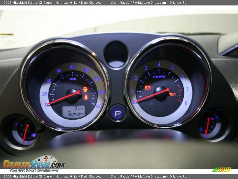 2008 Mitsubishi Eclipse GS Coupe Northstar White / Dark Charcoal Photo #28