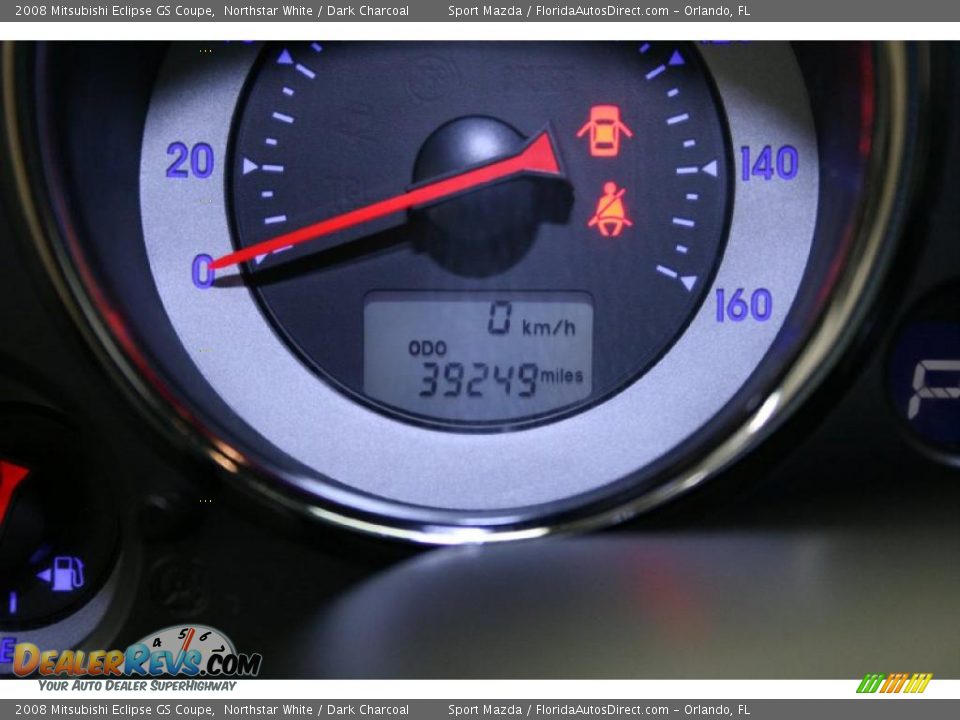 2008 Mitsubishi Eclipse GS Coupe Northstar White / Dark Charcoal Photo #29