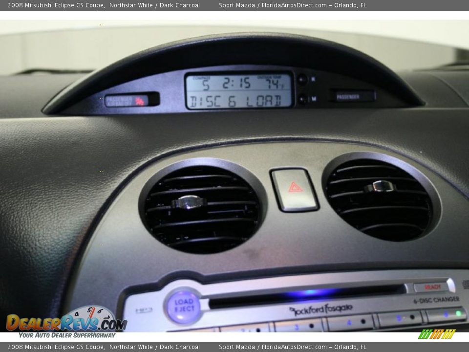 2008 Mitsubishi Eclipse GS Coupe Northstar White / Dark Charcoal Photo #30