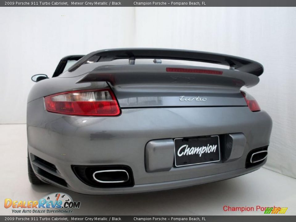 2009 Porsche 911 Turbo Cabriolet Meteor Grey Metallic / Black Photo #4