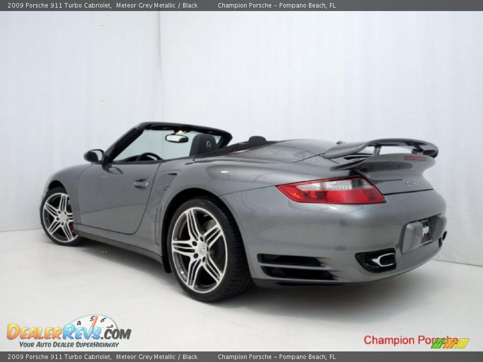 2009 Porsche 911 Turbo Cabriolet Meteor Grey Metallic / Black Photo #5