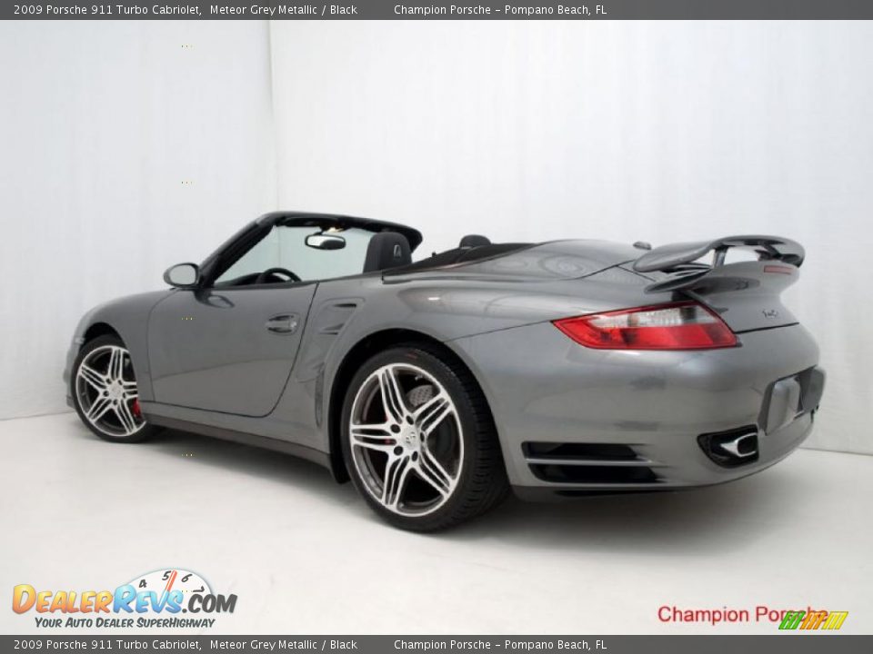 2009 Porsche 911 Turbo Cabriolet Meteor Grey Metallic / Black Photo #6