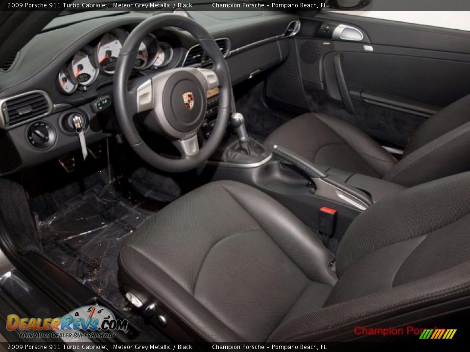 2009 Porsche 911 Turbo Cabriolet Meteor Grey Metallic / Black Photo #7