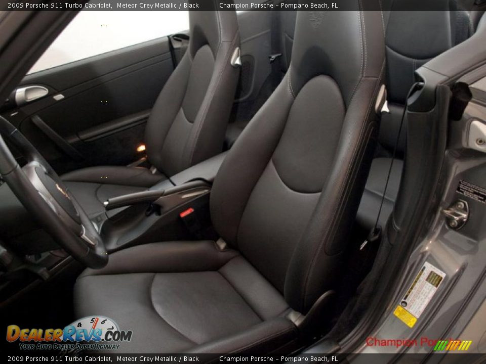 2009 Porsche 911 Turbo Cabriolet Meteor Grey Metallic / Black Photo #11