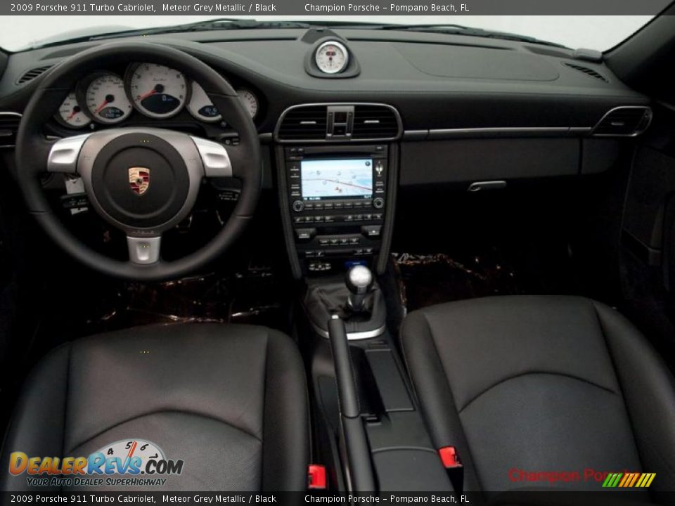 2009 Porsche 911 Turbo Cabriolet Meteor Grey Metallic / Black Photo #18