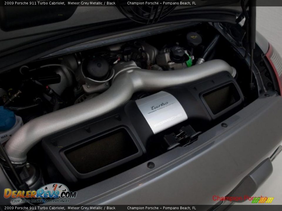 2009 Porsche 911 Turbo Cabriolet Meteor Grey Metallic / Black Photo #19