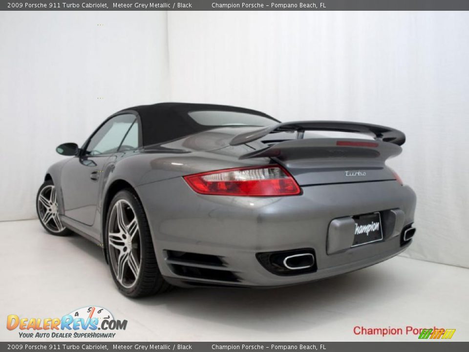 2009 Porsche 911 Turbo Cabriolet Meteor Grey Metallic / Black Photo #28