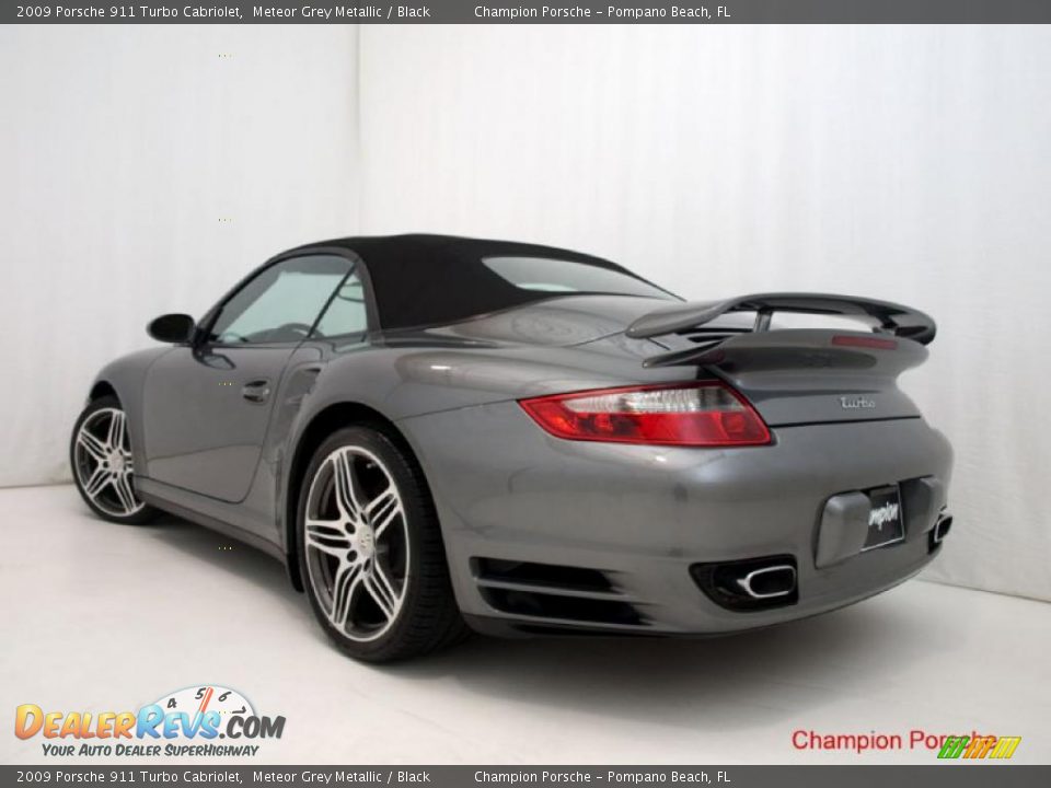 2009 Porsche 911 Turbo Cabriolet Meteor Grey Metallic / Black Photo #29
