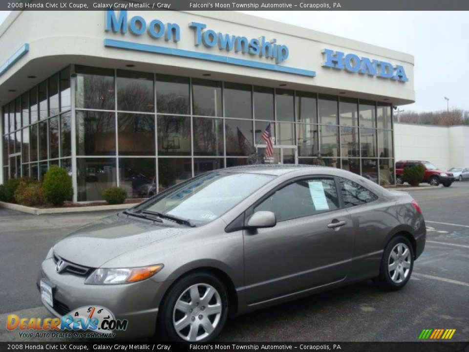 2008 Honda Civic LX Coupe Galaxy Gray Metallic / Gray Photo #1
