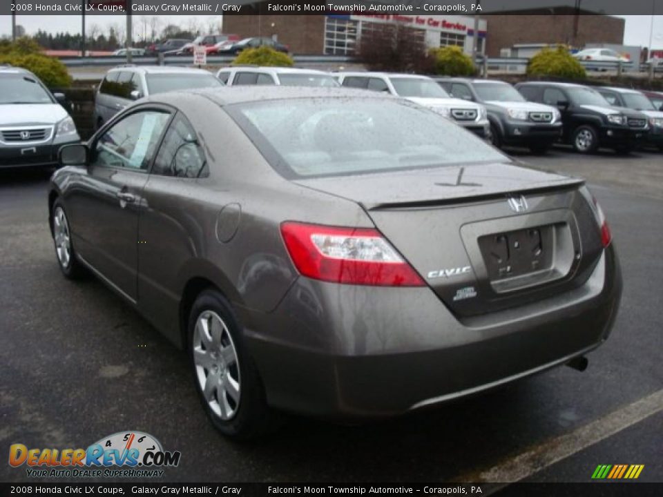 2008 Honda Civic LX Coupe Galaxy Gray Metallic / Gray Photo #2