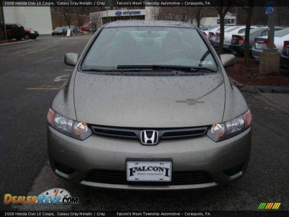 2008 Honda Civic LX Coupe Galaxy Gray Metallic / Gray Photo #6