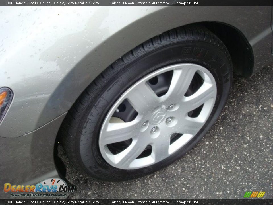 2008 Honda Civic LX Coupe Galaxy Gray Metallic / Gray Photo #7