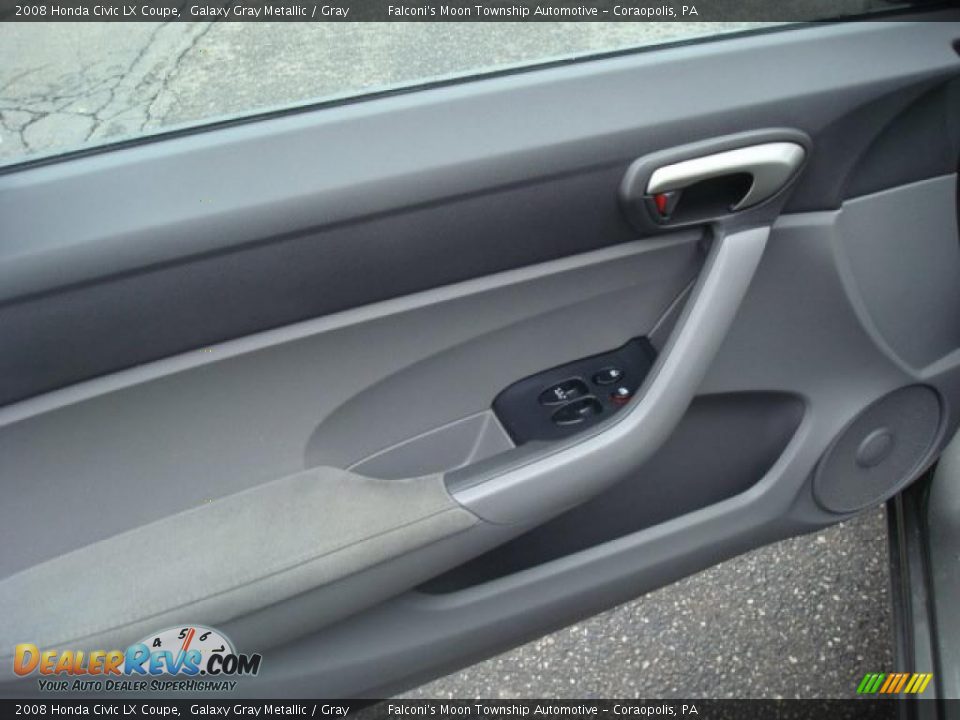 2008 Honda Civic LX Coupe Galaxy Gray Metallic / Gray Photo #11