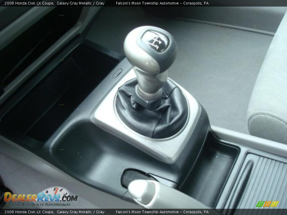 2008 Honda Civic LX Coupe Galaxy Gray Metallic / Gray Photo #12