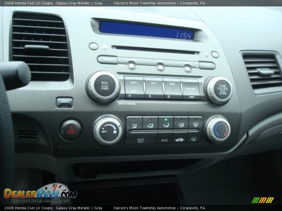 2008 Honda Civic LX Coupe Galaxy Gray Metallic / Gray Photo #13
