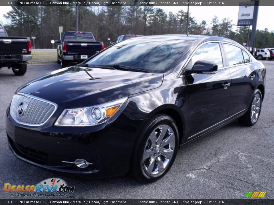 2010 Buick LaCrosse CXL Carbon Black Metallic / Cocoa/Light Cashmere Photo #4