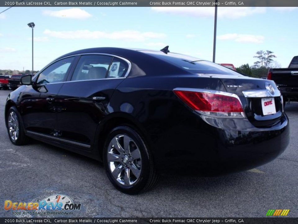 2010 Buick LaCrosse CXL Carbon Black Metallic / Cocoa/Light Cashmere Photo #6