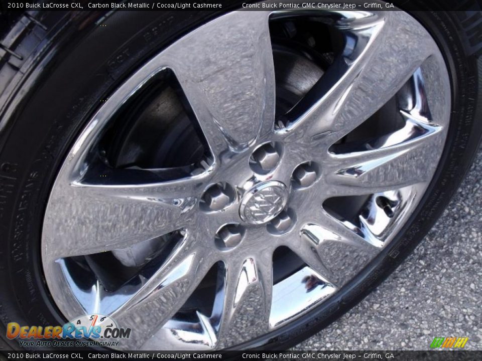 2010 Buick LaCrosse CXL Carbon Black Metallic / Cocoa/Light Cashmere Photo #9